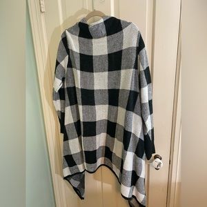 Ava & Viv 2x Buffalo Check black and white cardigan